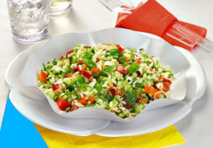 Insalata di riso alle verdure croccanti